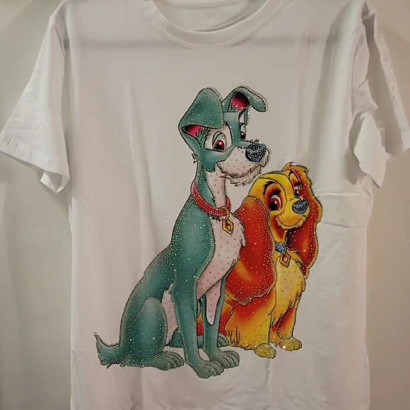 Other - Charming Canine Duo Graphic Tee - White